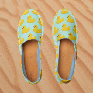 yellow rubber duck pattern in Ubuntu blue Espadrilles