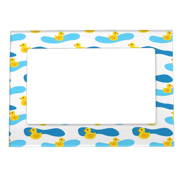 Yellow Rubber Duck Pattern Magnetic Frame (Front)