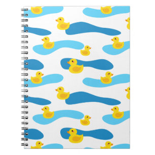 Yellow Rubber Duck Pattern Notebook