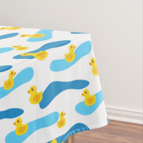 Yellow Rubber Duck Pattern Tablecloth