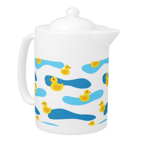 Yellow Rubber Duck Pattern Teapot