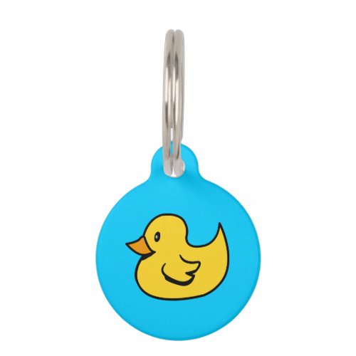Yellow Rubber Duck Pet Name Tag