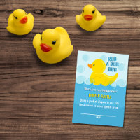 Yellow Rubber Duck Rub A Dub Dub Baby Shower