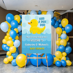 Yellow Rubber Duck Rub A Dub Dub Baby Shower Foam Board