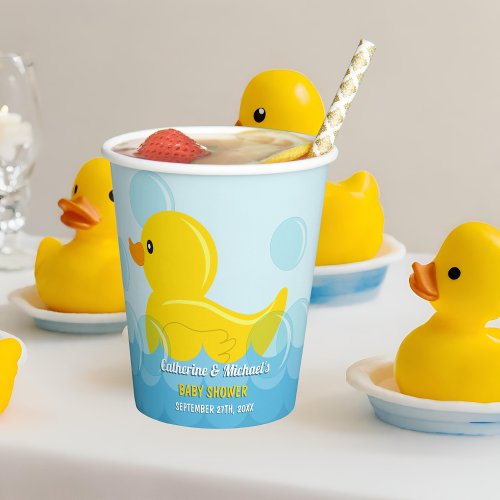 Yellow Rubber Duck Rub A Dub Dub Baby Shower Paper Cups