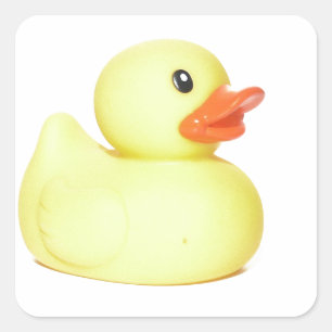 Yellow Rubber Duck Square Sticker