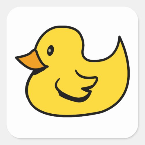 Yellow Rubber Duck Square Sticker