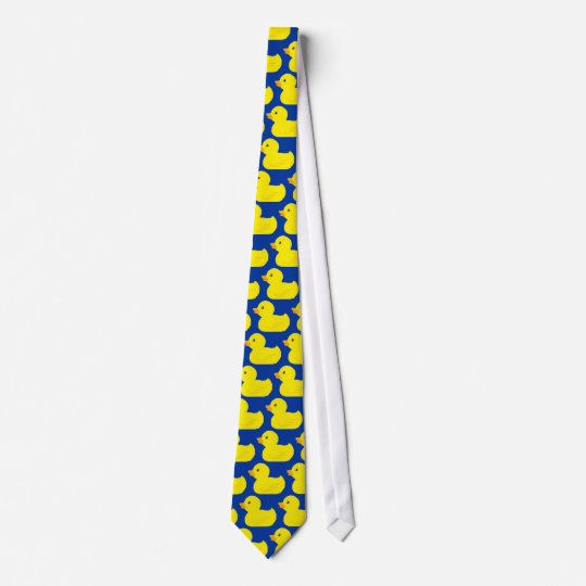 Yellow Rubber Duck Tie Blue