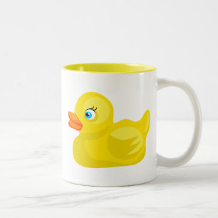 Yellow Rubber Duck Two-Tone Coffee Mug