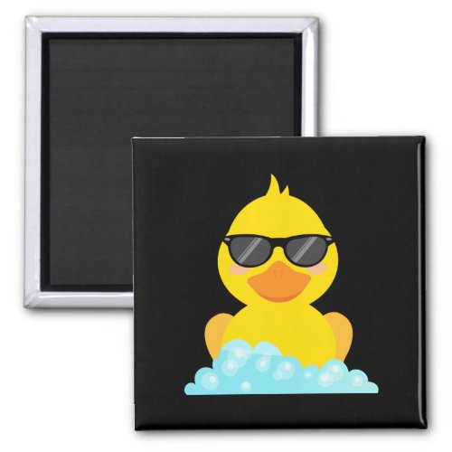 Yellow Rubber Duck with Sunglasses Magnet