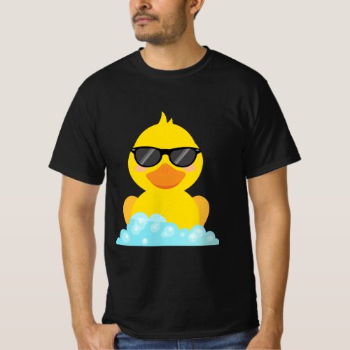 Yellow Rubber Duck with Sunglasses T_Shirt
