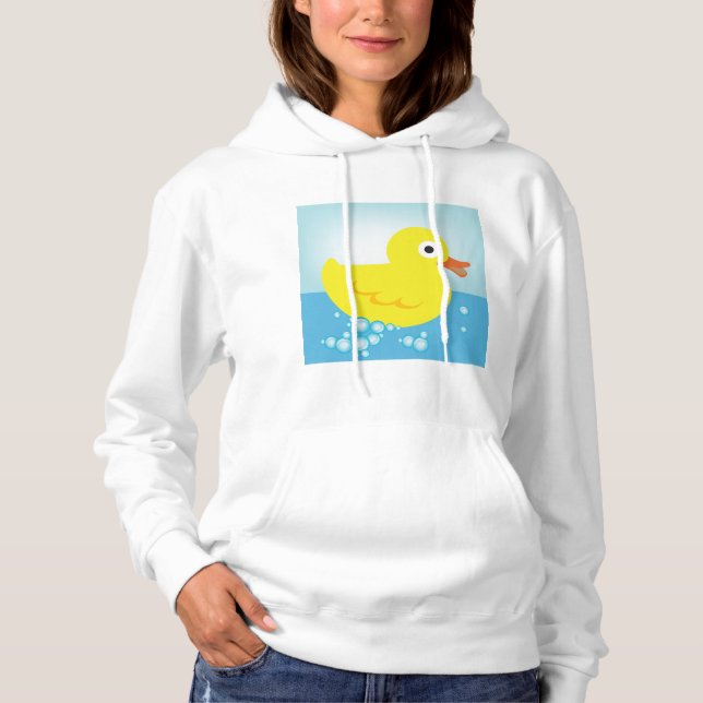 Yellow Rubber Duck Womens Hoodie (Front)