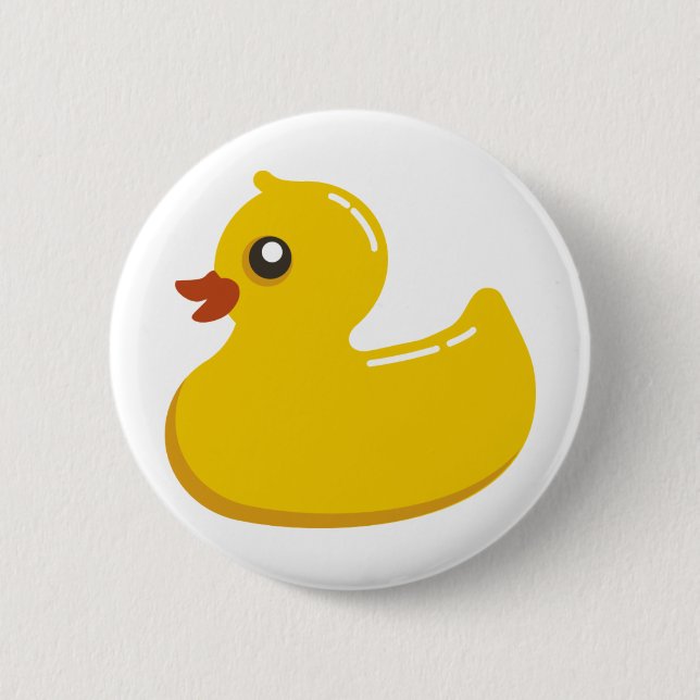 Yellow Rubber Duckie Pinback Button (Front)