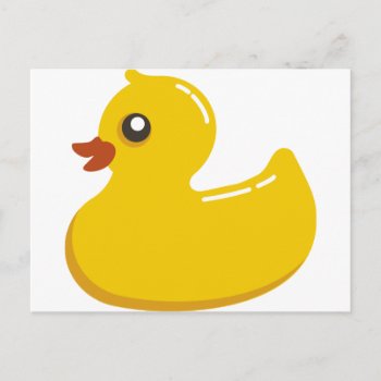 Yellow Rubber Duckie Postcard by MovieFun at Zazzle