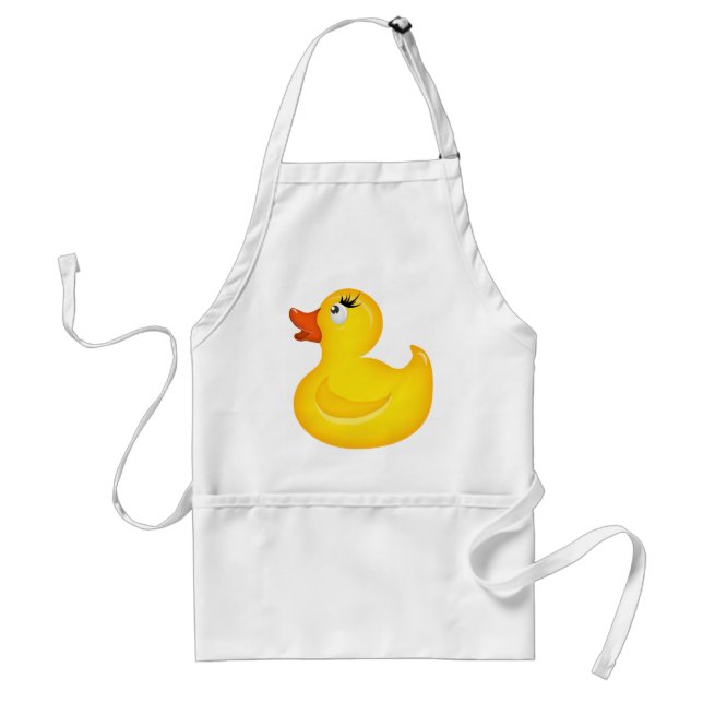 Yellow Rubber Duckies Adult Apron (Front)