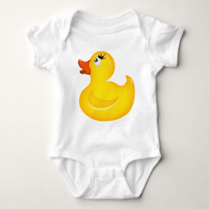 Yellow Rubber Duckies Baby Bodysuit