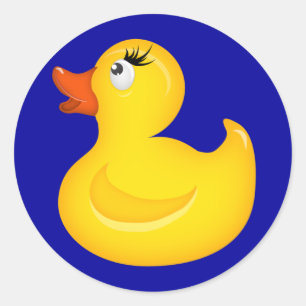 Yellow Rubber Duckies Classic Round Sticker
