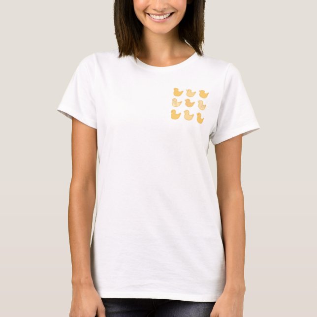 Yellow rubber duckies kawai cute girly trendy chic T-Shirt (Front)