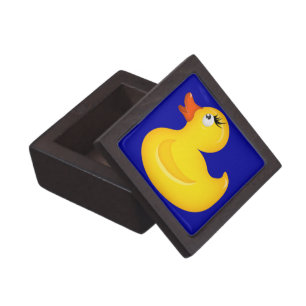 Yellow Rubber Duckies Keepsake Box