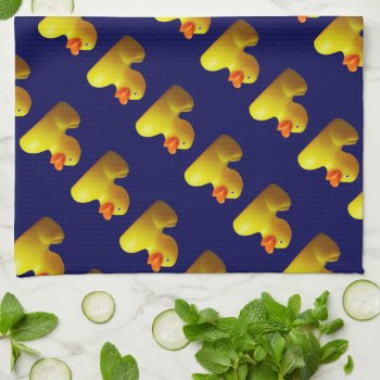 Yellow Rubber Duckies Kitchen Towel Set by LaughingShirts at Zazzle