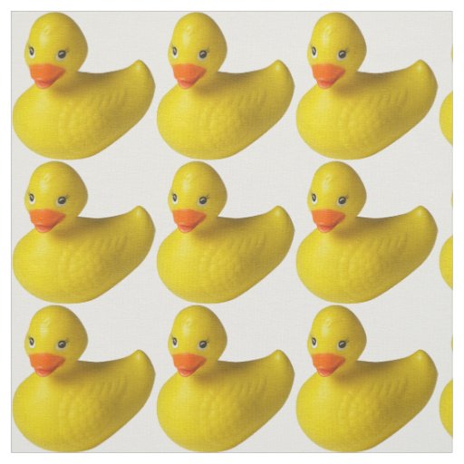 Yellow Rubber Duckies Print Pattern Fabric