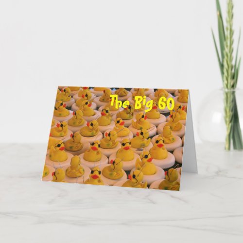 Yellow Rubber Ducks 60th Birthday Funny Card