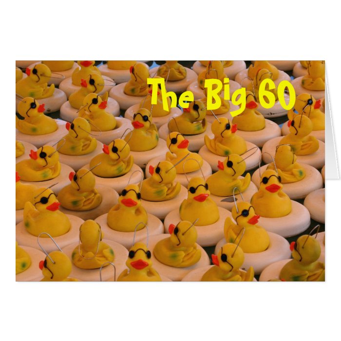 Yellow Rubber Ducks 60th Birthday Funny Card Zazzle