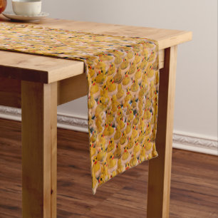 Yellow Rubber Ducks Animal Pattern Short Table Runner