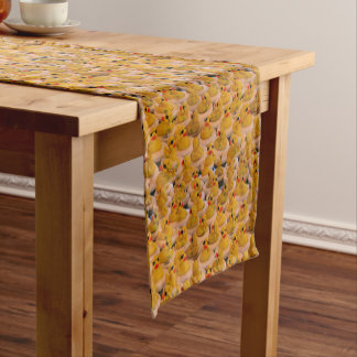 Yellow Rubber Ducks Animal Pattern Short Table Runner