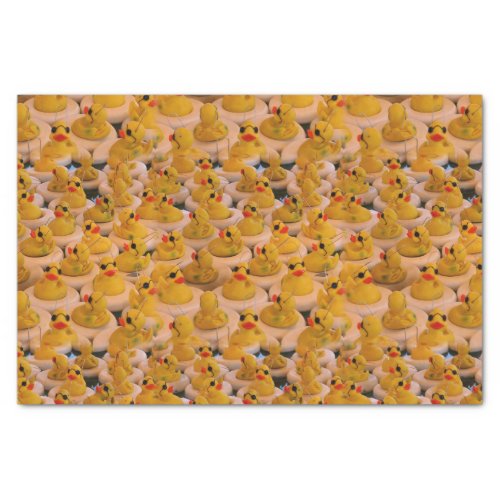 Yellow Rubber Ducks Animal Pattern     Tissue Paper