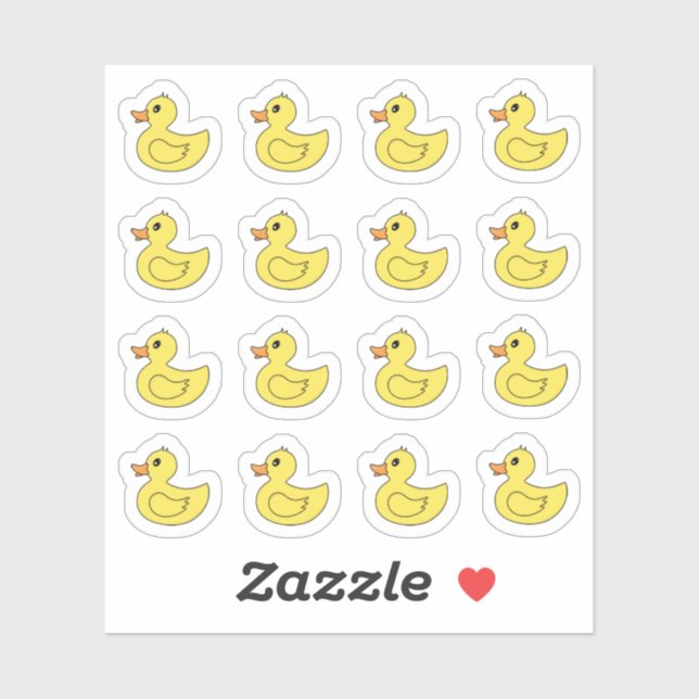 Yellow Rubber Ducks Bath Time Planner Calendar Sticker (Sheet)