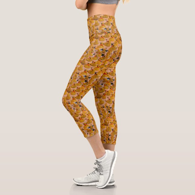 Yellow Rubber Ducks  Capri Leggings (Left)