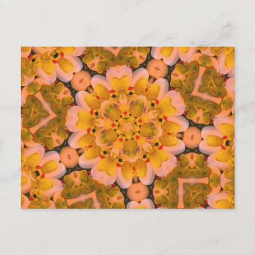 Yellow Rubber Ducks Kaleidoscope Photo Postcard