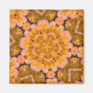 Yellow Rubber Ducks Kaleidoscrope Magnet