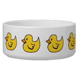 Yellow Rubber Ducks Pet Bowl