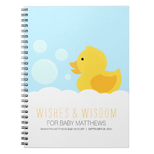 Yellow Rubber Ducky Baby Shower Guest Book