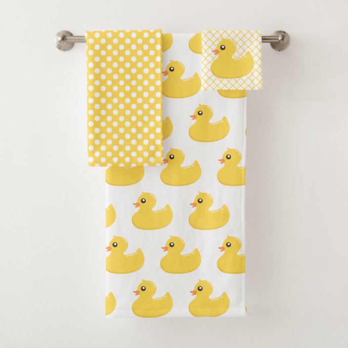 Yellow Rubber Ducky Bath Towel Set Zazzle Yellow Rubber Ducky Bath Towel Set