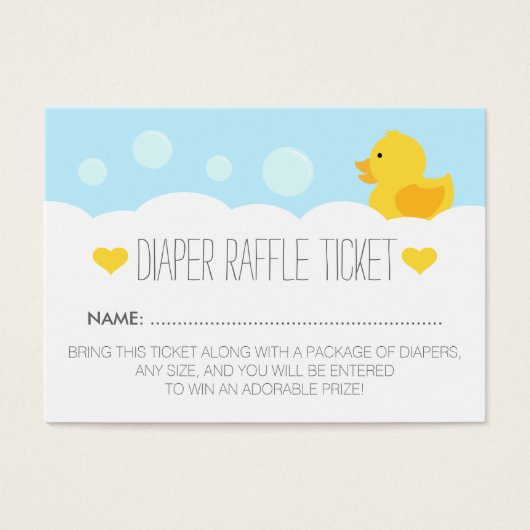 Yellow Rubber Ducky Bubble Bath Baby Shower (Front)