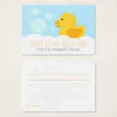 Yellow Rubber Ducky Bubble Bath Baby Shower (Front & Back)