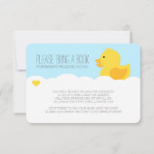 Yellow Rubber Ducky Bubble Bath Baby Shower Invitation (Front)
