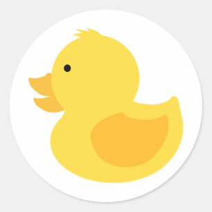 Yellow Rubber Ducky Classic Round Sticker