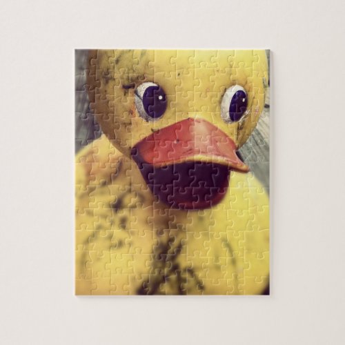 Yellow Rubber Ducky Covered in Dirt Jigsaw Puzzle