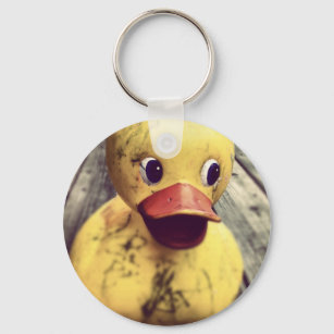Yellow Rubber Ducky Covered in Dirt! Keychain