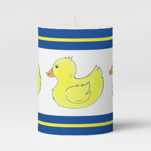 Yellow Rubber Ducky Duckie Bathtub Toys Bathroom Pillar Candle