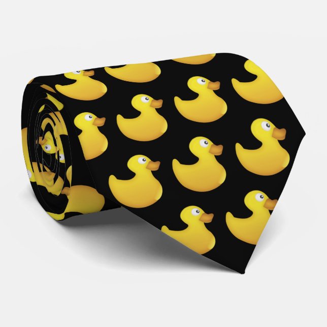 Yellow Rubber Ducky | Funny Neck Tie (Rolled)