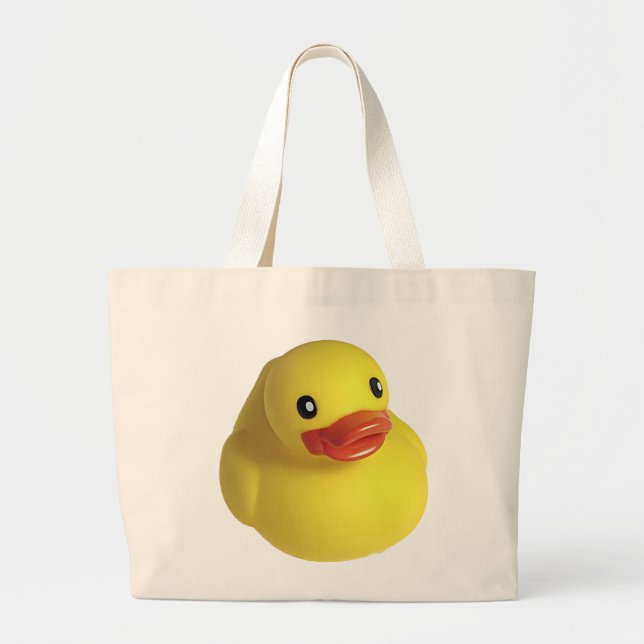 Yellow Rubber Ducky Large Tote Bag (Front)