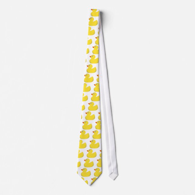 Yellow rubber ducky neck tie (Front)