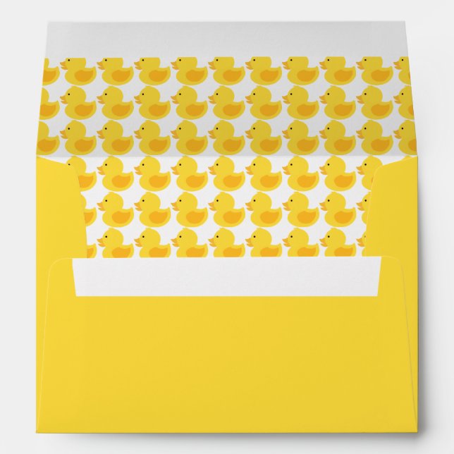 Yellow Rubber Ducky Pattern Envelope (Back (Bottom))