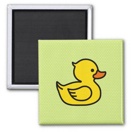 Yellow Rubber Ducky Square Magnet