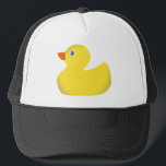 Yellow rubber ducky trucker hat<br><div class="desc">This adorable little duck is a great fashion accessory, but should not be used as a flotation device. Buy this shirt as is, or click on Customize It to add text or tweak it to your delight.</div>